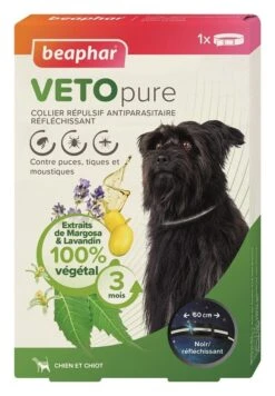 Beaphar VETOpure Chien Collier Répulsif Antiparasitaire Réfléchissant
