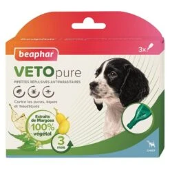 Beaphar VETOpure 3 Pipettes Répulsives Antiparasitaires Chiot -Magasin De Fournitures Pour Chiens De Compagnie 15611 338327