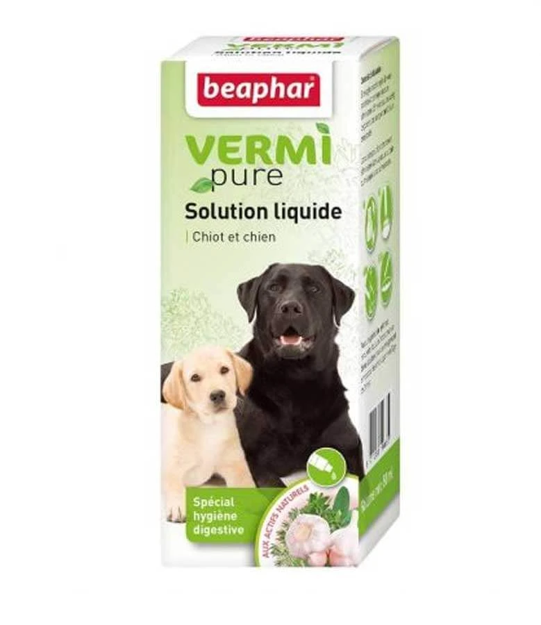 Beaphar Vermipure pour chiot et petit chien -15 kg 50 ml Beaphar Vermipure Pour Chiot Et Petit Chien -15 Kg 50 Ml -Magasin De Fournitures Pour Chiens De Compagnie beaphar vermipure pour chiot et petit chien 15 kg 50 ml 2