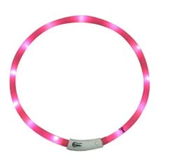 Bubimex Collier Lumineux LED Rechargeable Rose 20-70 Cm