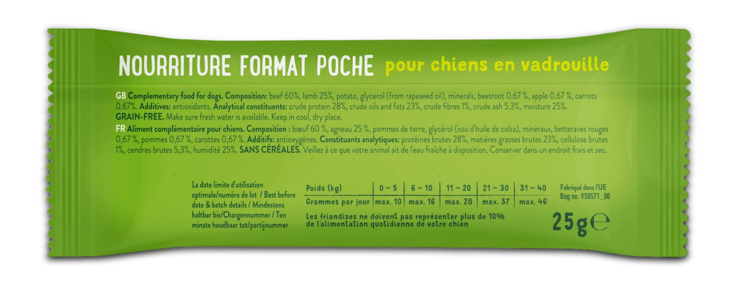 Edgard & Cooper Barre Pour Toutou Overbooké Agneau & Boeuf 25 G -Magasin De Fournitures Pour Chiens De Compagnie edgar cooper barre pour toutou overbooke a l agneau au boeuf 25 g