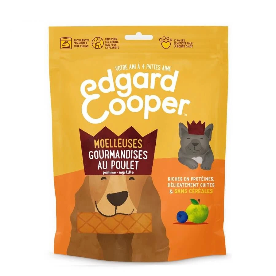 Edgard & Cooper Moelleuses Gourmandises Poulet Chien 150 G -Magasin De Fournitures Pour Chiens De Compagnie edgar cooper moelleuses gourmandises au poulet 150 g