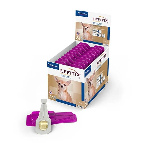 Effitix Spot On très petit chien 1.5 - 4 kg 24 pipettes Effitix Spot On Très Petit Chien 1.5 - 4 Kg 24 Pipettes -Magasin De Fournitures Pour Chiens De Compagnie effitix plv1.5 4kgfrance 1