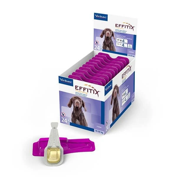 Effitix Spot On moyen chien 10 - 20 kg 24 pipettes Effitix Spot On Moyen Chien 10 - 20 Kg 24 Pipettes -Magasin De Fournitures Pour Chiens De Compagnie effitix plv10 20kgfrance 2