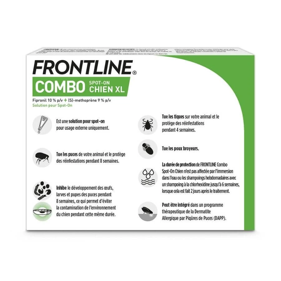 Frontline Combo Chien 40-60 kg 4 pipettes Frontline Combo Chien 40-60 Kg 4 Pipettes -Magasin De Fournitures Pour Chiens De Compagnie frontline combo chien 40 60 kg 4 pipettes 2