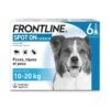 Frontline Spot On Chien De 10-20 Kg 6 Pipettes -Magasin De Fournitures Pour Chiens De Compagnie frontline spot on chien de 10 20 kg 6 pipettes