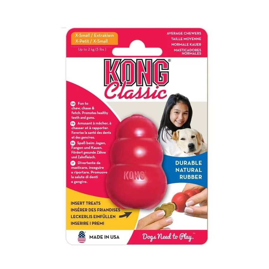KONG Classic Rouge XS KONG Classic Rouge XS -Magasin De Fournitures Pour Chiens De Compagnie