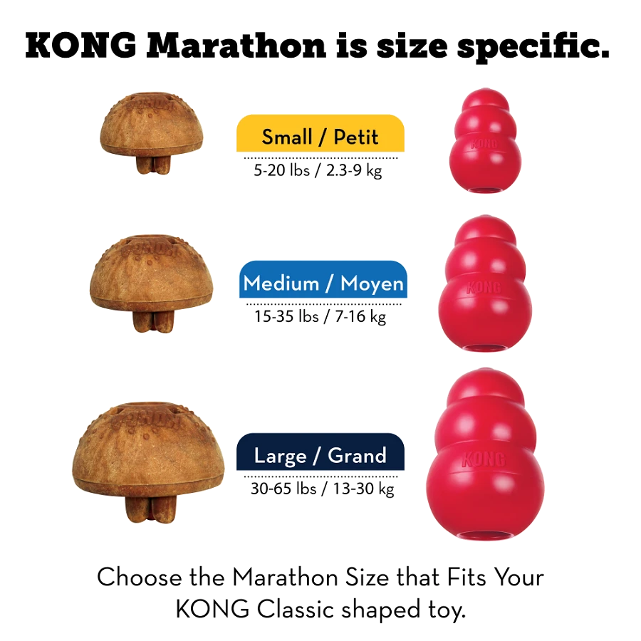 KONG Friandises Marathon Peanut Butter pour chien M 136 g KONG Friandises Marathon Peanut Butter Pour Chien M 136 G -Magasin De Fournitures Pour Chiens De Compagnie kong friandises marathon chicken pour chien 1 2