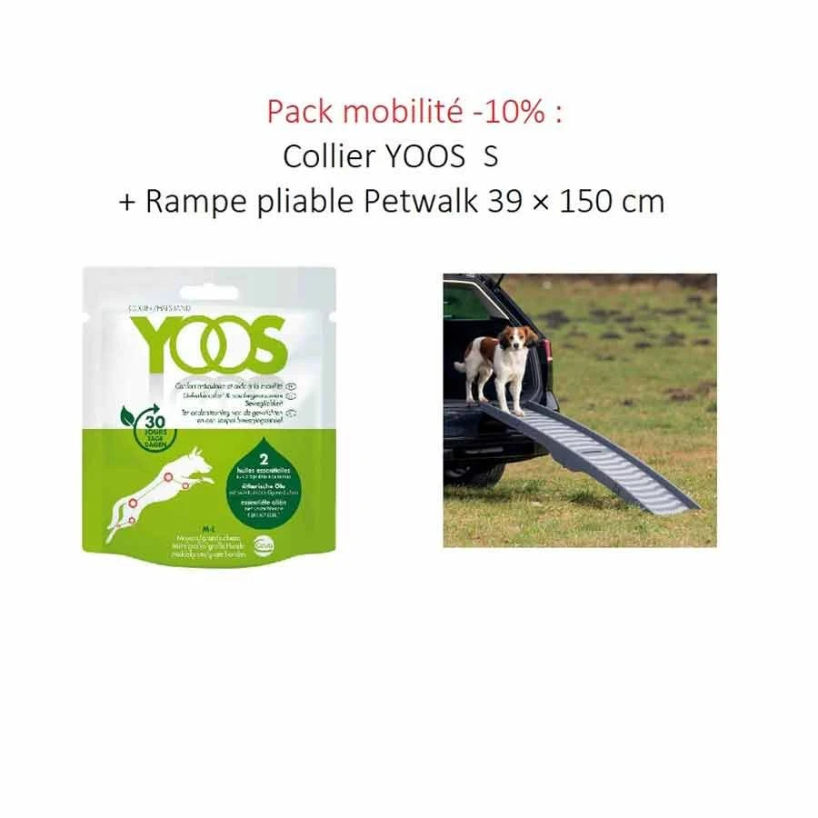 Trixie Pack Mobilité -10% : Collier YOOS S + Rampe Pliable Petwalk En 3 Parties 39 × 150 Cm -Magasin De Fournitures Pour Chiens De Compagnie pack mobilit 10 collier yoos s rampe pliable petwalk en 3 parties 39 150 cm 1
