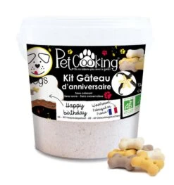 PetCooking Kit Gâteau D'anniversaire Vanille Os Pour Chien 350 G