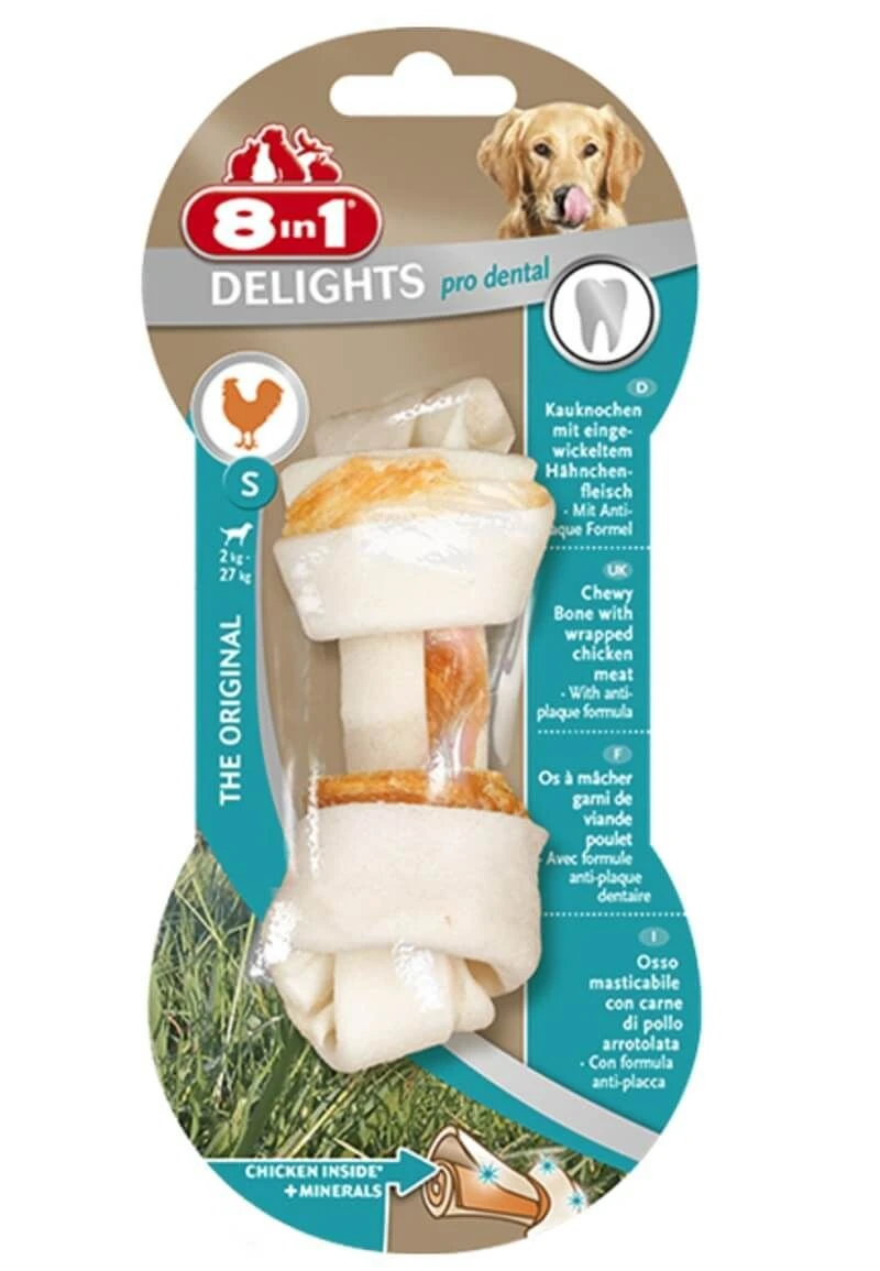 8in1 Delights Pro Dental Bone pour chien S 8in1 Delights Pro Dental Bone Pour Chien S -Magasin De Fournitures Pour Chiens De Compagnie s