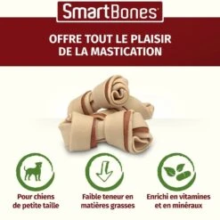 Smartbones Snack Mini Au Poulet Pour Chien 18 Pcs -Magasin De Fournitures Pour Chiens De Compagnie smartbones snack mini au poulet 8 pcs 3 1