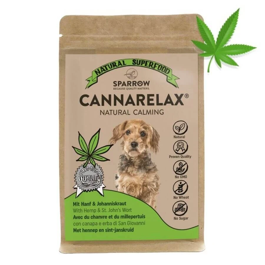 Sparrow Mélange d'Herbes CannaRelax Chien 100 g Sparrow Mélange D'Herbes CannaRelax Chien 100 G -Magasin De Fournitures Pour Chiens De Compagnie sparrow melange d herbes cannarelax chien 100 g