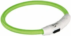 Trixie Collier Lumineux USB Flash Vert Chien M-L