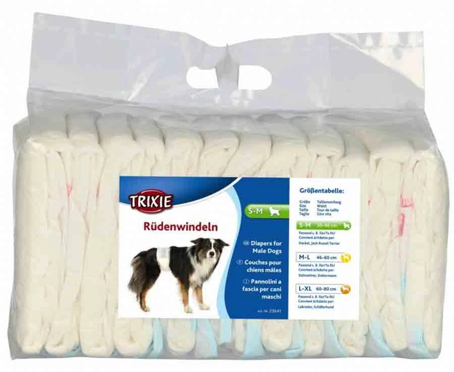 Trixie Couches pour chiens mâles S-M Trixie Couches Pour Chiens Mâles S-M -Magasin De Fournitures Pour Chiens De Compagnie trixie couches pour chiens ma les s m