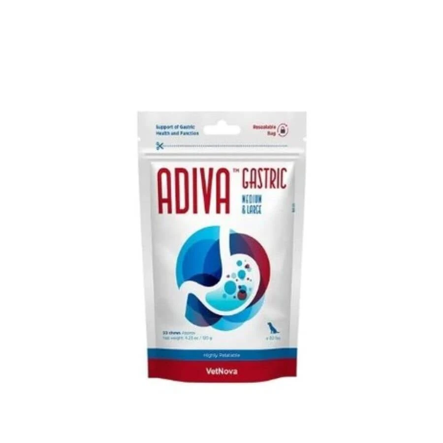 VetNova Adiva Gastric Chien M & L 30 chews VetNova Adiva Gastric Chien M & L 30 Chews -Magasin De Fournitures Pour Chiens De Compagnie vetnova adiva gastric chien m l 30 cps