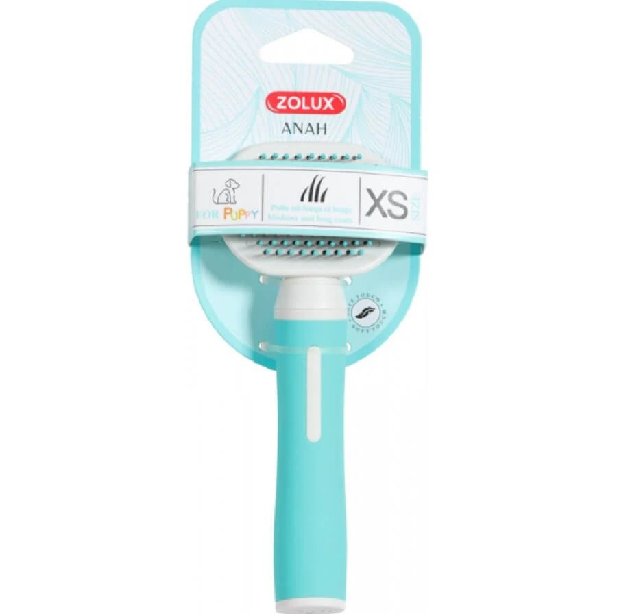 Zolux Anah Brosse Slicker doux Puppy bleu Zolux Anah Brosse Slicker Doux Puppy Bleu -Magasin De Fournitures Pour Chiens De Compagnie
